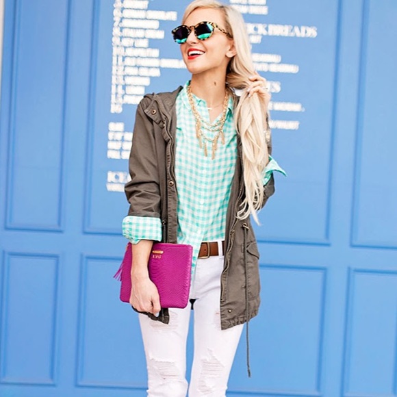 Gigi New York All In One Embossed Leather Clutch With Tassel Dark Pink/Mauve - Picture 10 of 15